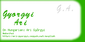 gyorgyi ari business card